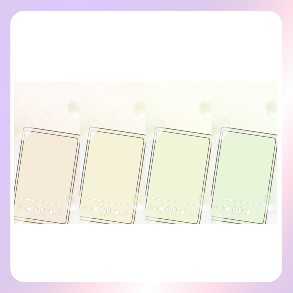 【配信素材】プレイリストはわたし!スマホ壁紙(くすみカラー)