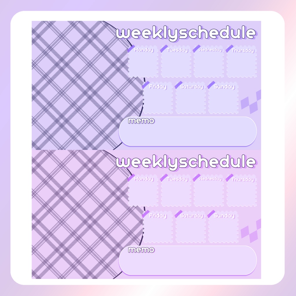 【配信素材】タータンチェック週間スケジュールpart2