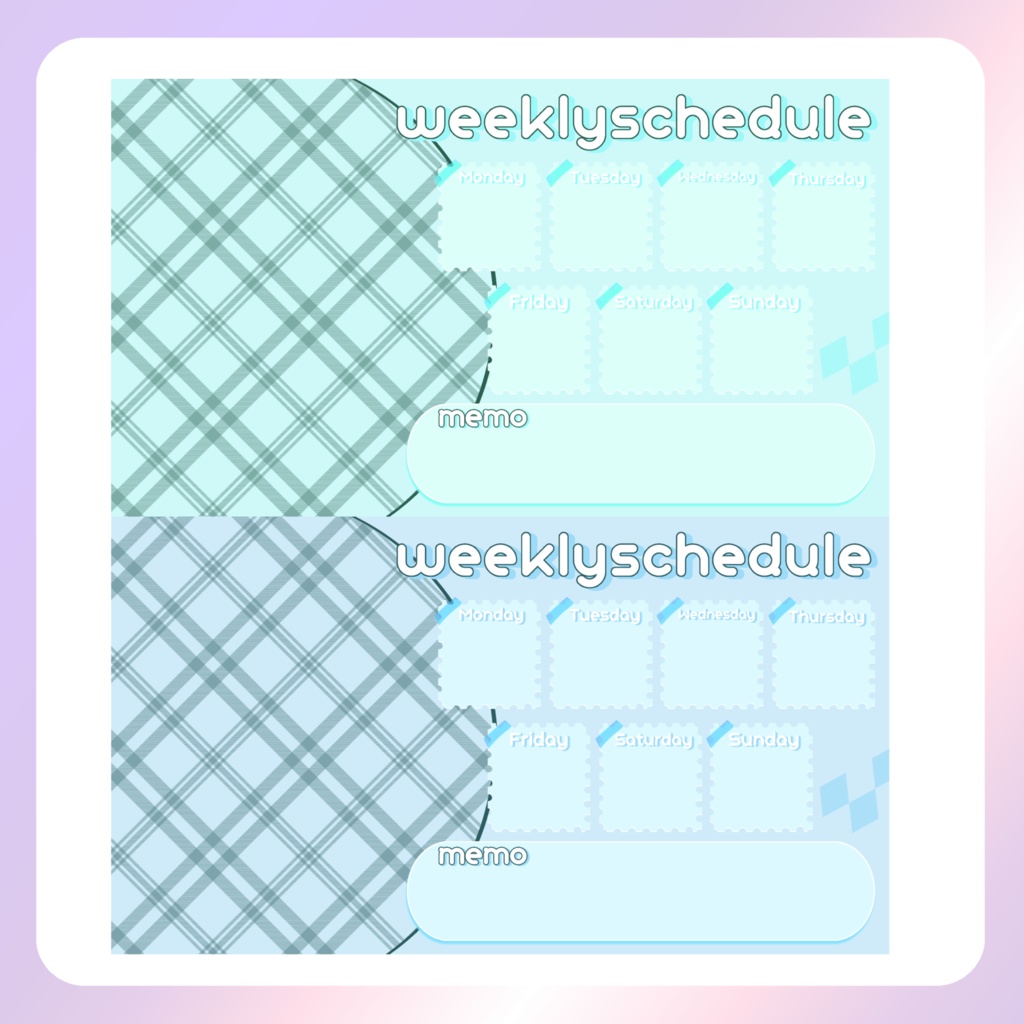 【配信素材】タータンチェック週間スケジュールpart2