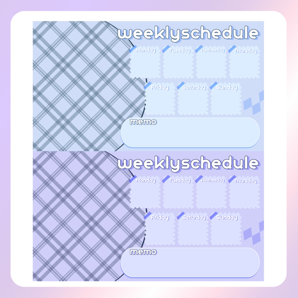 【配信素材】タータンチェック週間スケジュールpart2