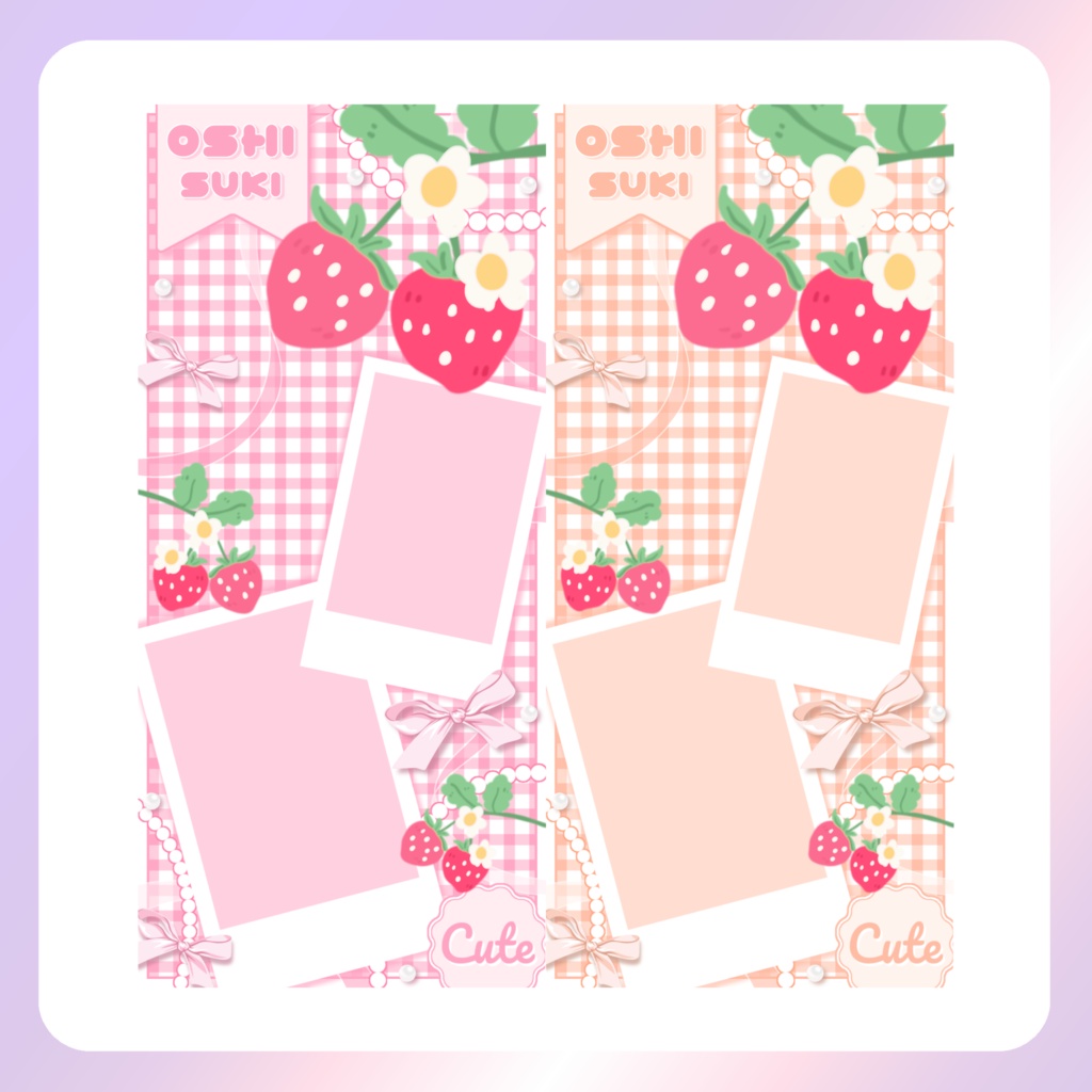 【配信素材】いちごのスマホ壁紙②