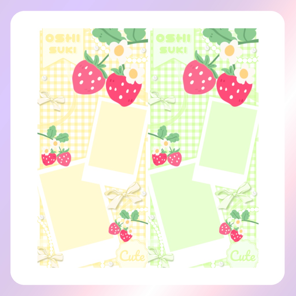 【配信素材】いちごのスマホ壁紙②