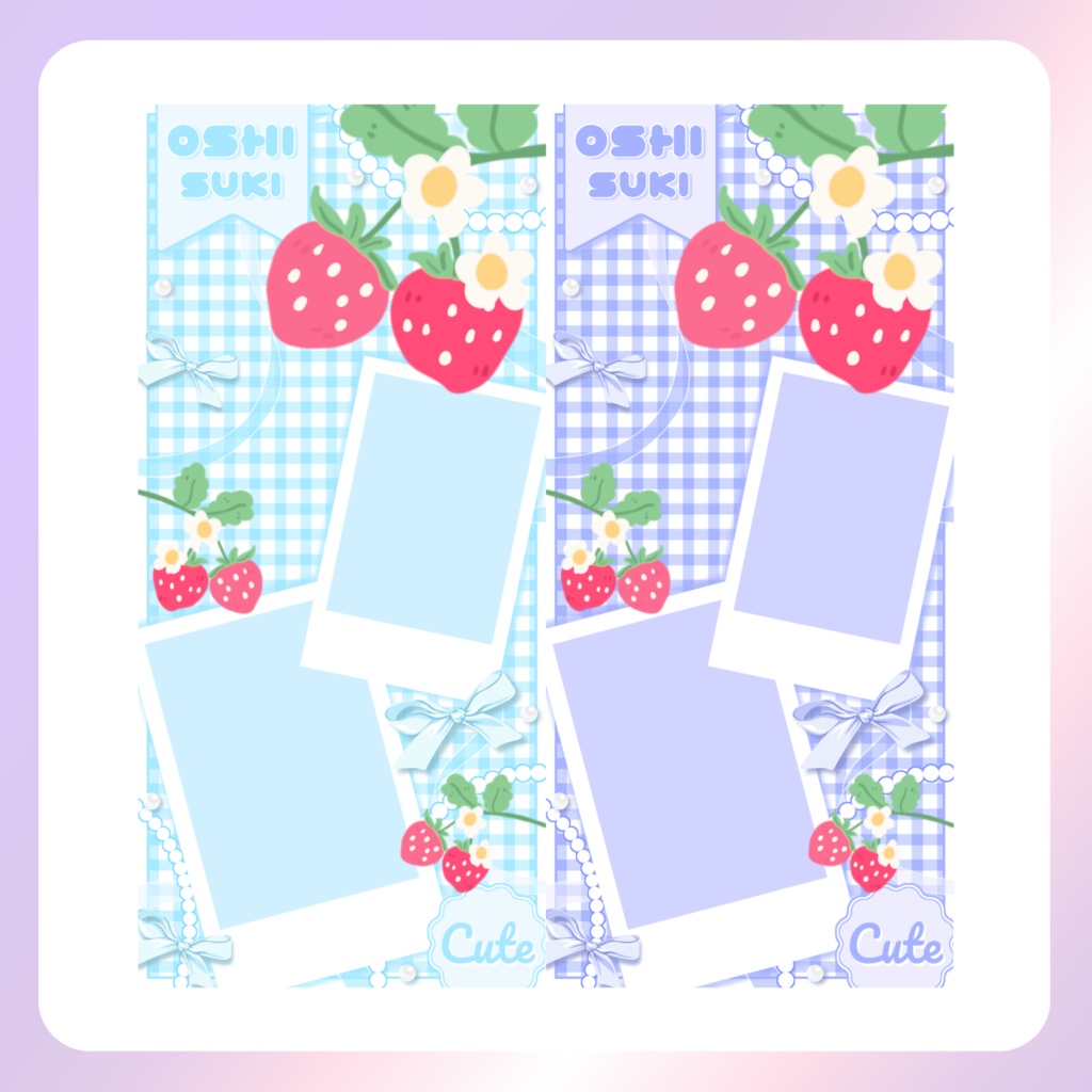 【配信素材】いちごのスマホ壁紙②