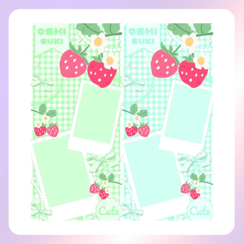 【配信素材】いちごのスマホ壁紙②