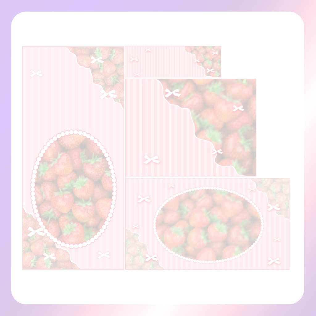 【配信素材】いちごの返礼品セット(mosaic)