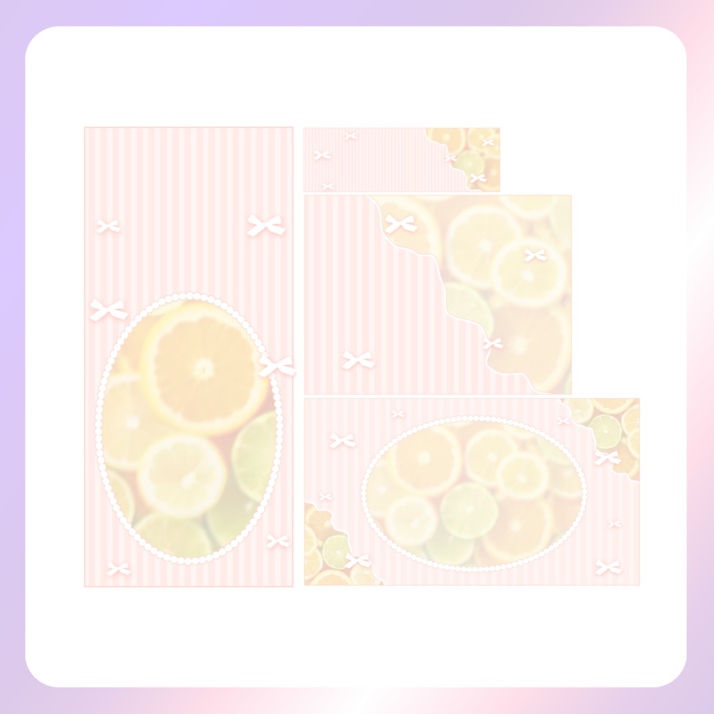 【IRIAM素材】オレンジの返礼品セット素材(mosaic)