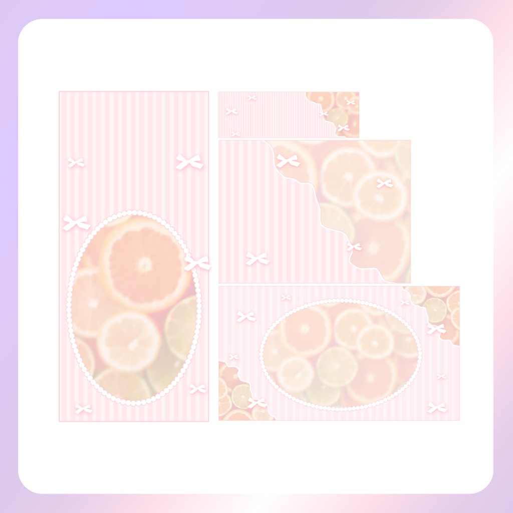 【IRIAM素材】オレンジの返礼品セット素材(mosaic)