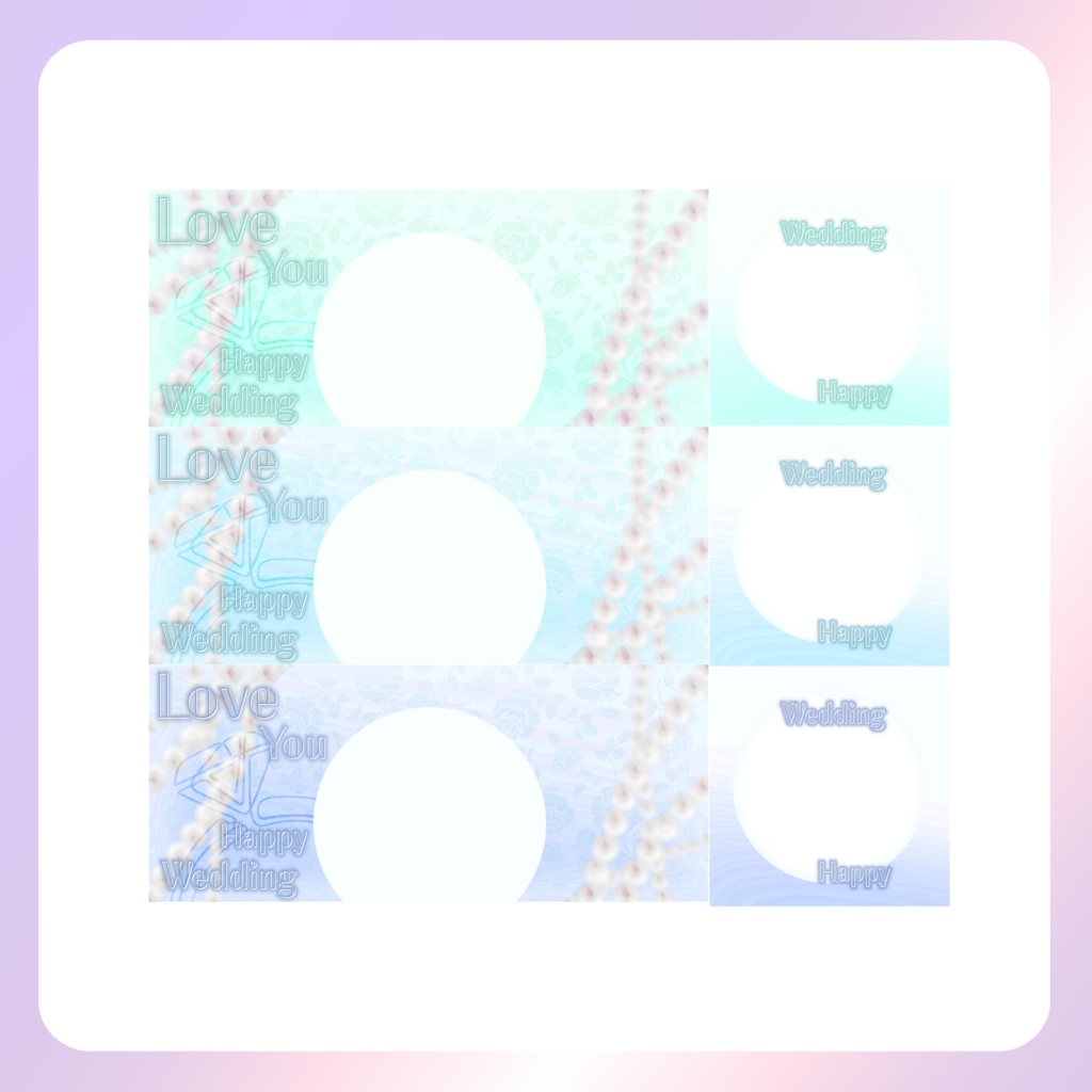 【IRIAM素材】happy weddingなアイコンリング&ヘッダー
