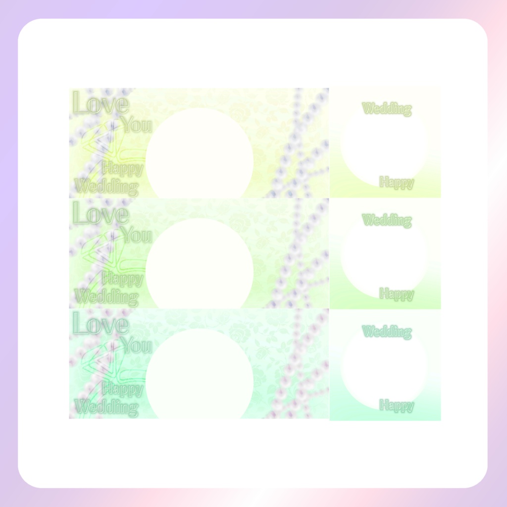 【IRIAM素材】happy weddingなアイコンリング&ヘッダー