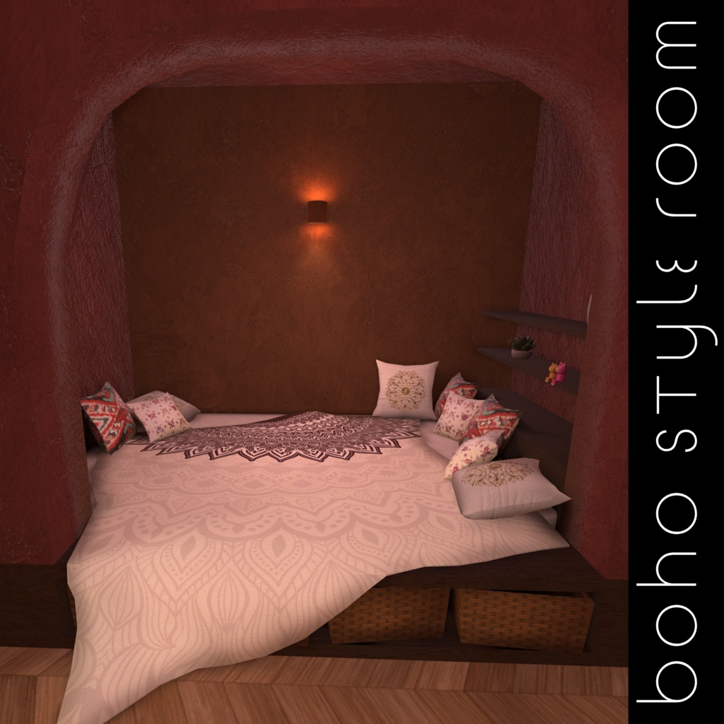 【VRC向けワールド】Boho style room
