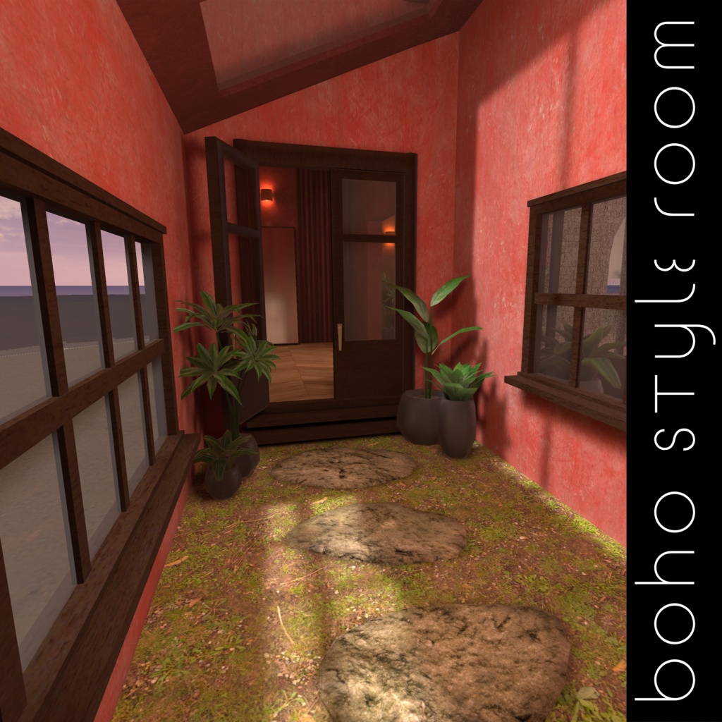 【VRC向けワールド】Boho style room