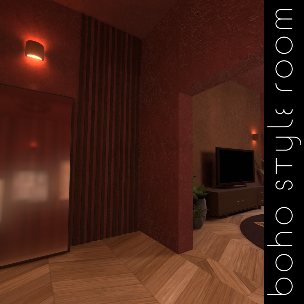 【VRC向けワールド】Boho style room