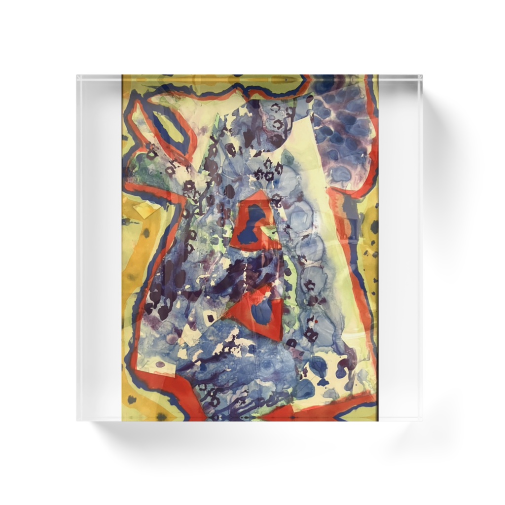 少年テルルの絵アクリルブロック