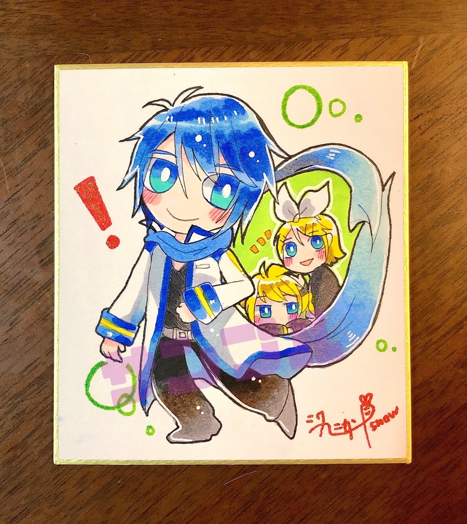 【かいとぱ星祭り】KAITOミニ色紙原画&ゆる原画