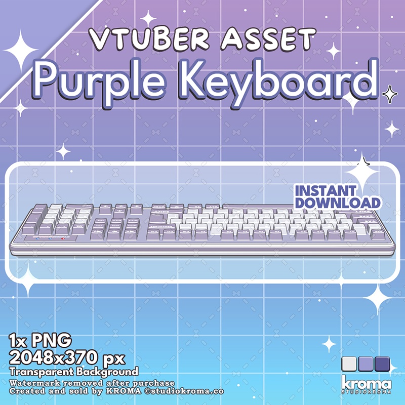 VTUBER ASSET | Purple Keyboard