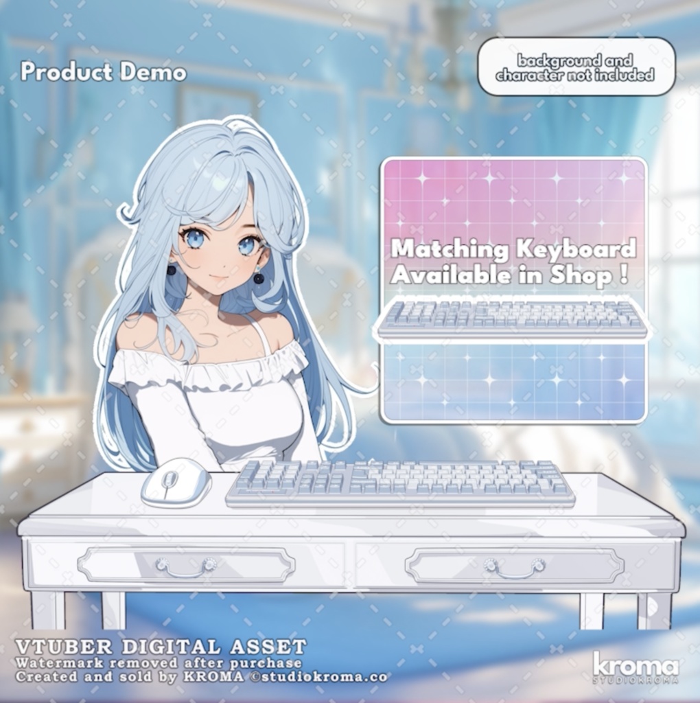 VTUBER ASSETS | Blue Mouse