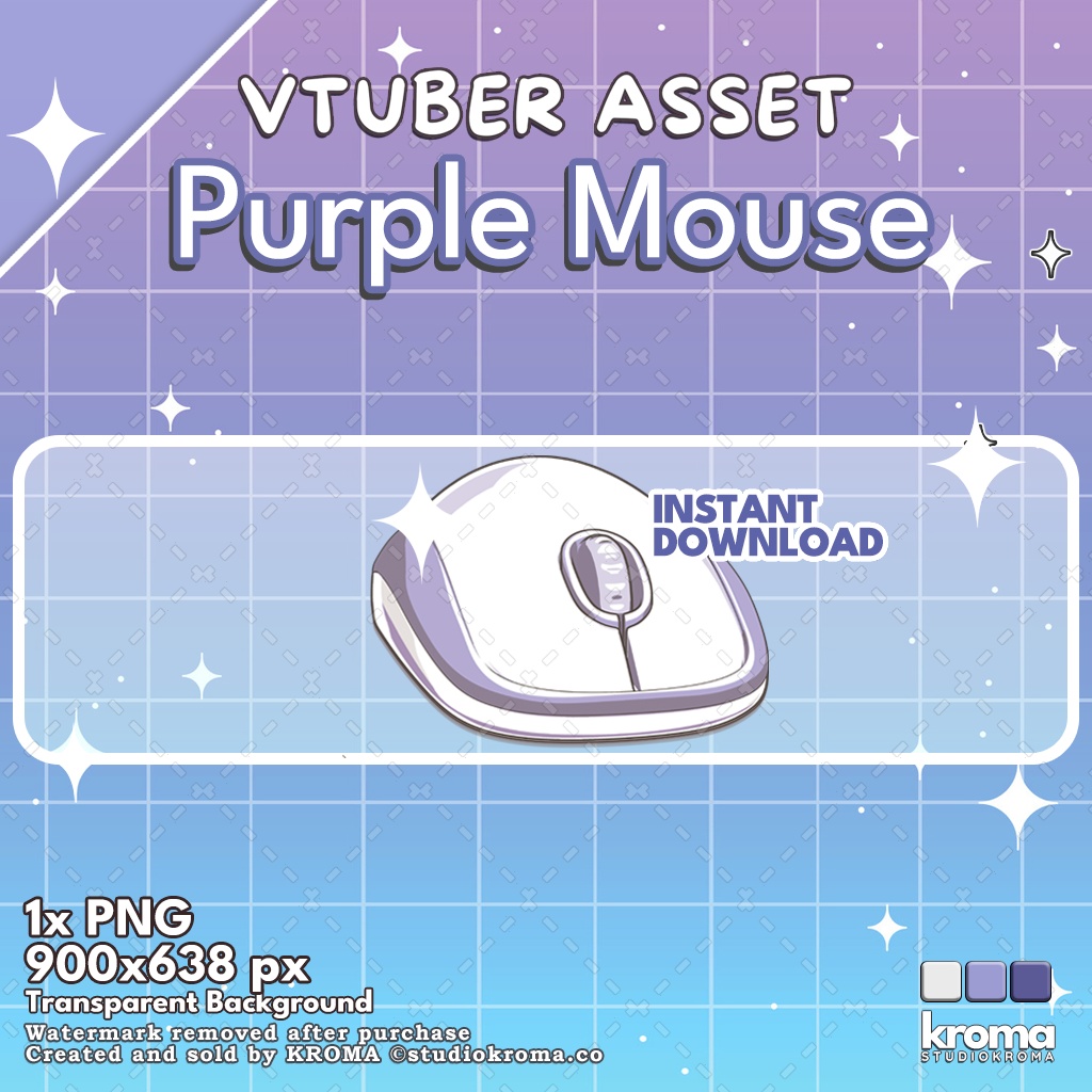VTUBER ASSET | Purple Mouse
