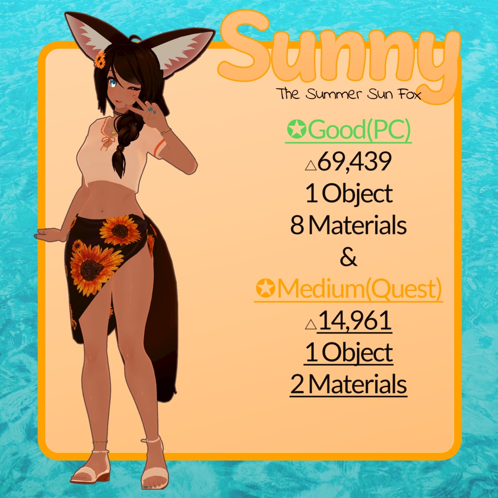 Original 3D Model: Fennec Fox Sunny