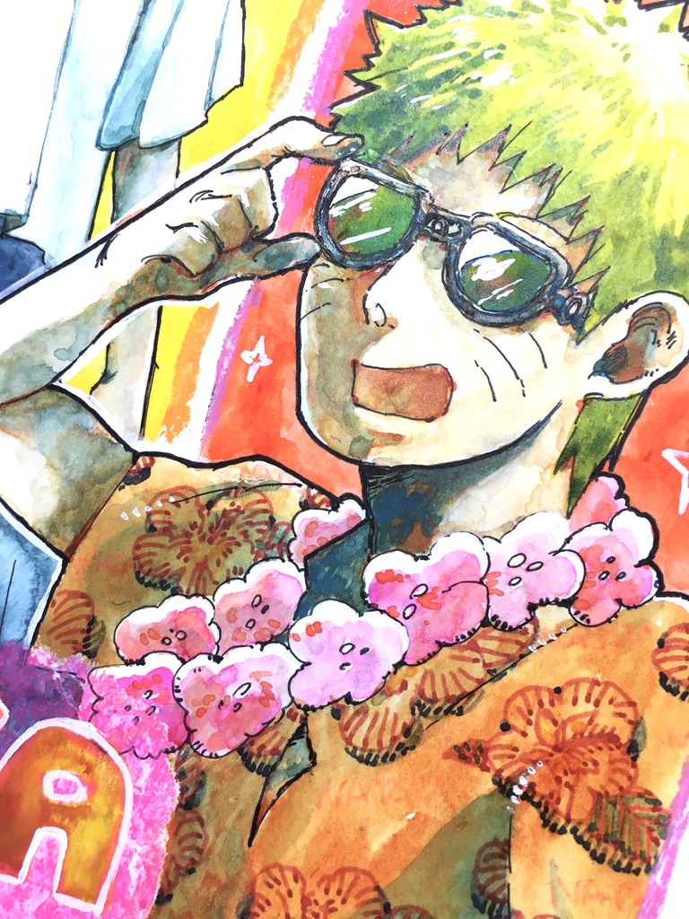 バカンス(直筆イラスト)