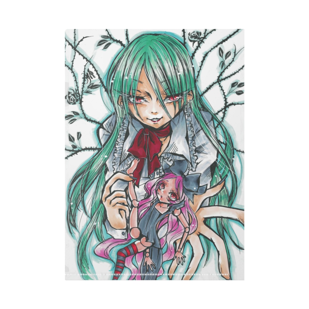 兄妹リバーシブルクリアファイル。