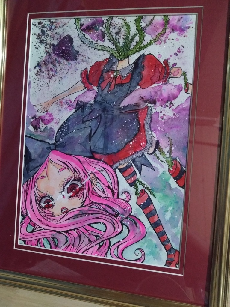 死ねない少女～A4サイズ額装済み原画～