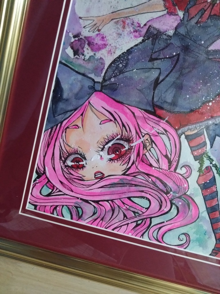 死ねない少女~A4サイズ額装済み原画~