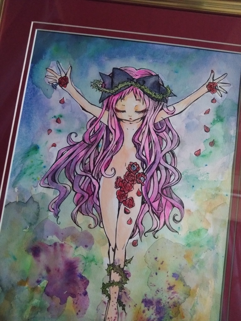 磔刑の少女。～A4サイズ額装済み原画～