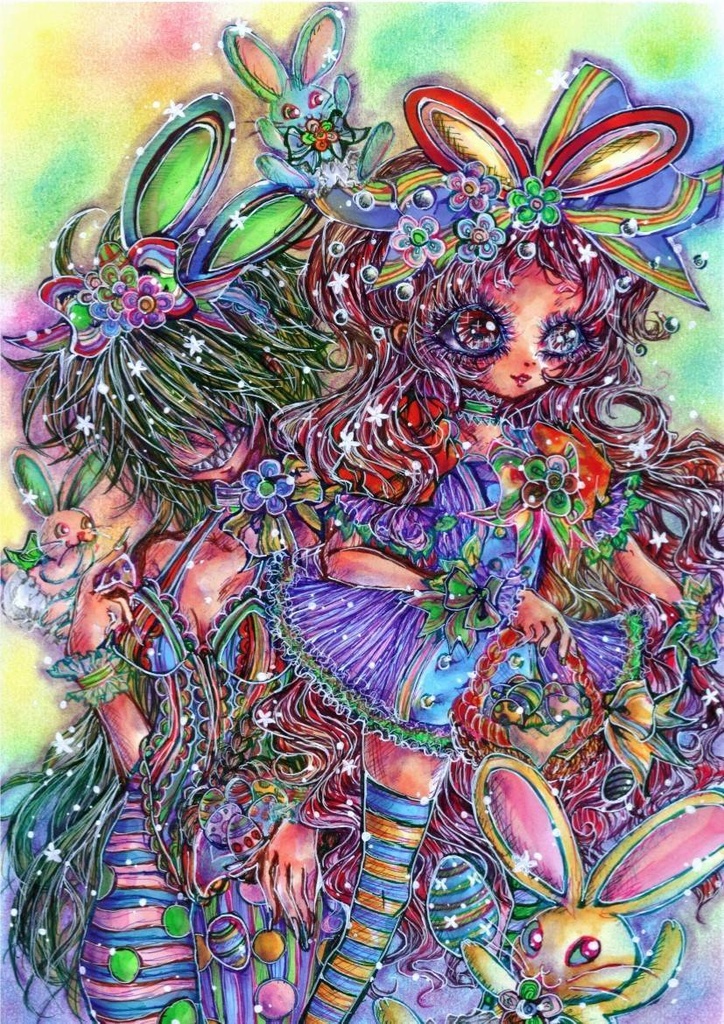 2026年イースターイラスト。〜額装原画〜