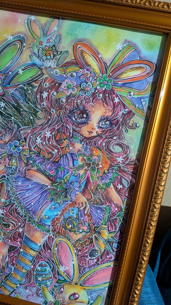 2026年イースターイラスト。〜額装原画〜