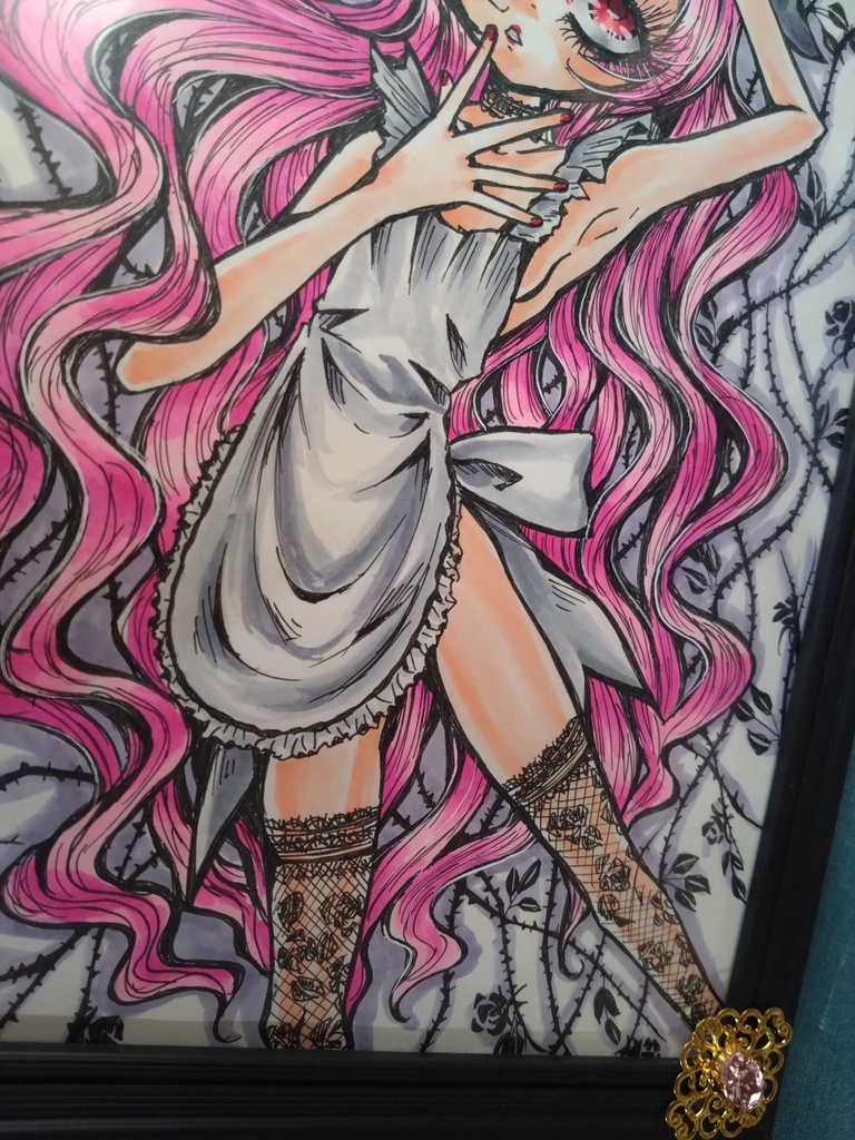 影の茨の女の子。〜額装原画〜