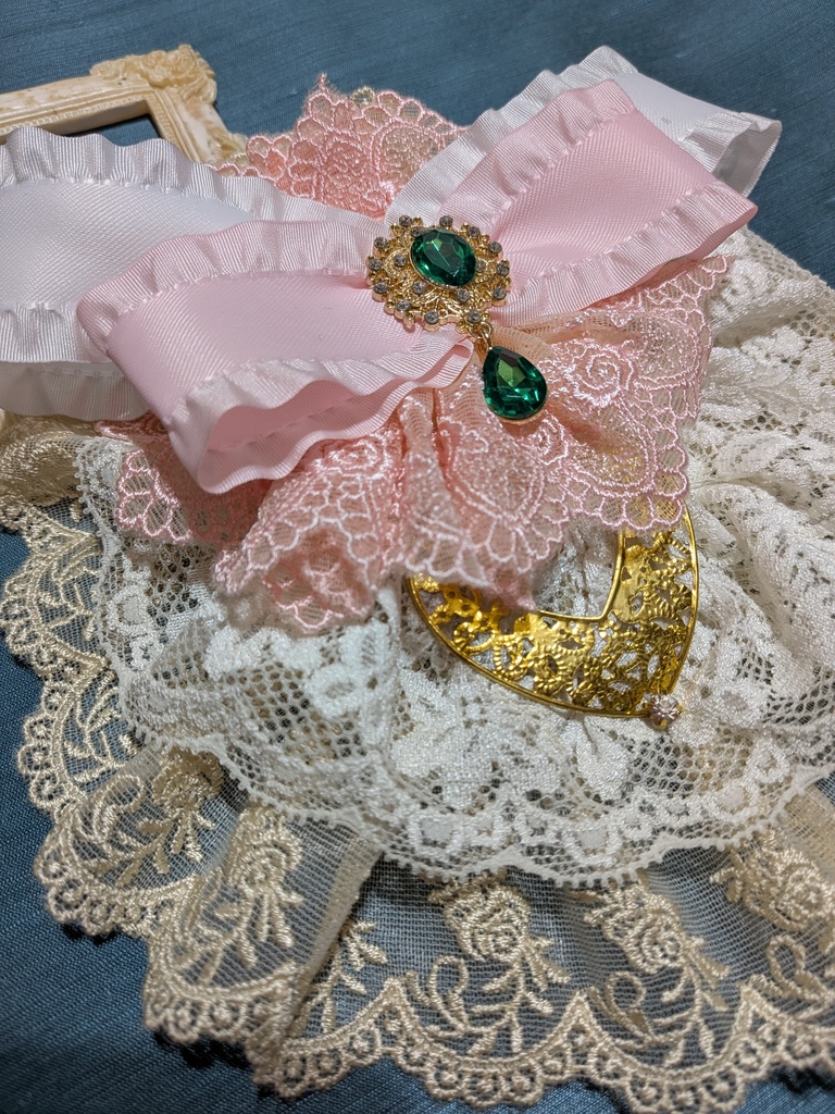 甘々お砂糖レースミルフィーユヘッドドレス。