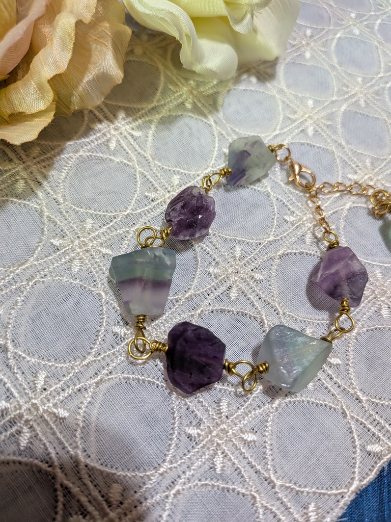 フローライトラフロックブレスレット。
