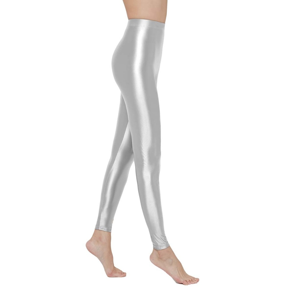 002 シルバーグレイ色・超光沢レギンス JF