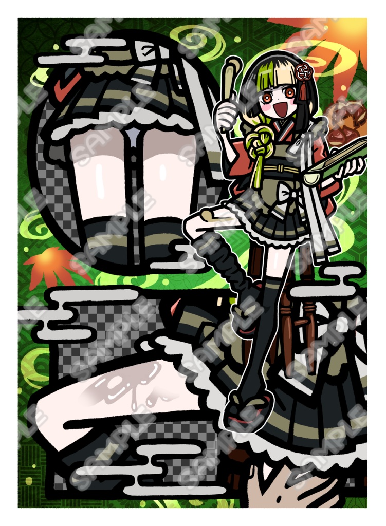和風メイドちゃん プラスチックカード
