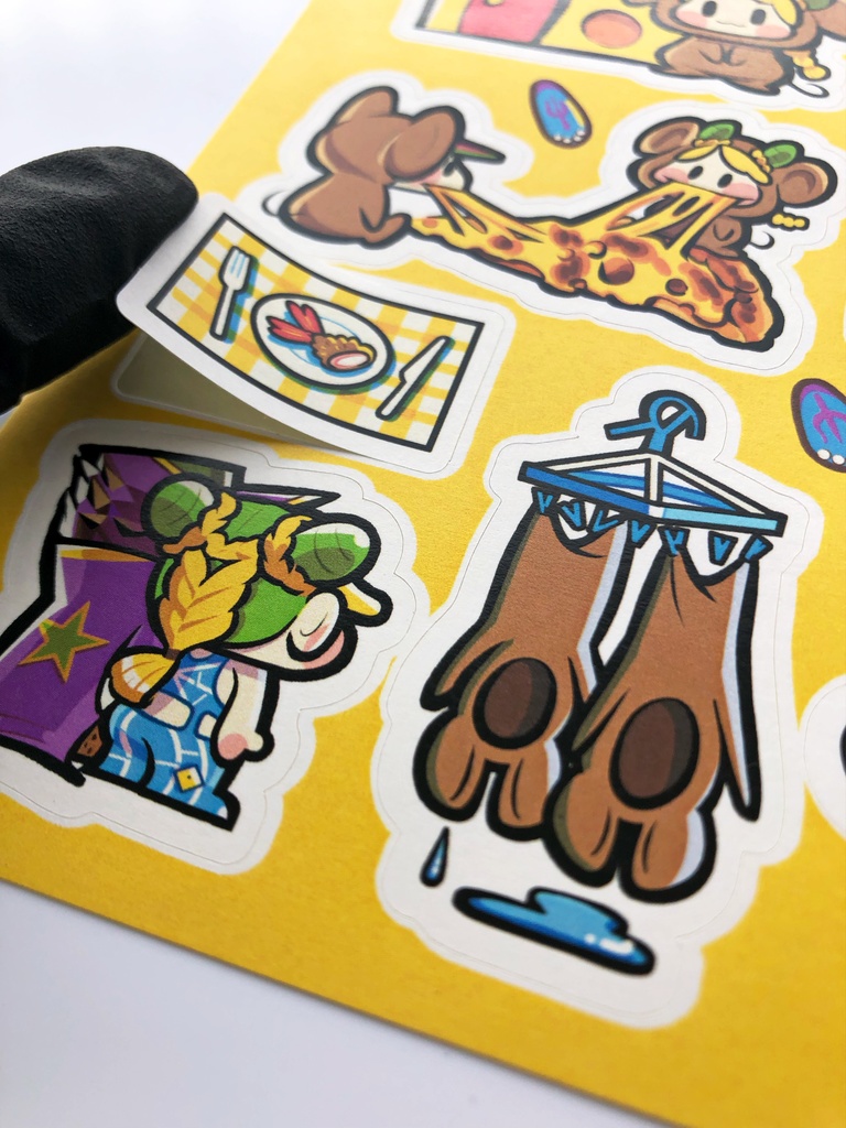 ステッカー【ねずみのオラ親子】