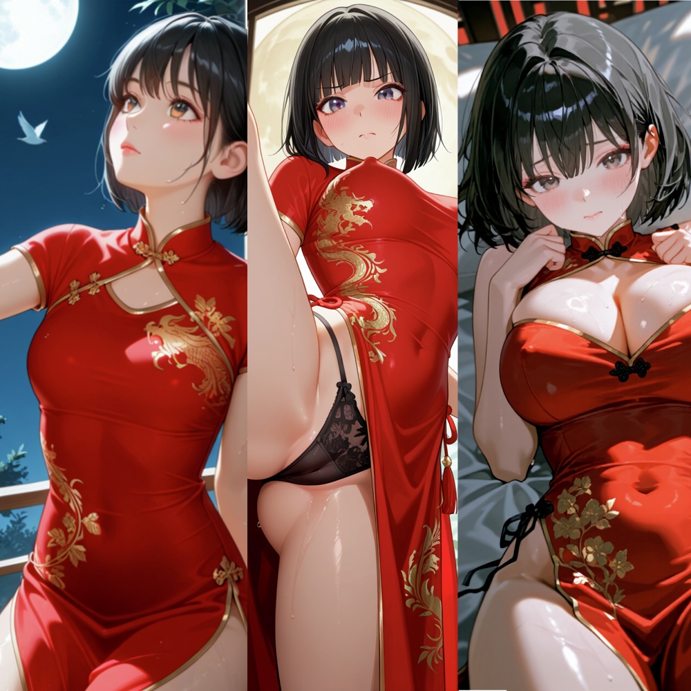 R-15 月下の紅（えっちな黒髪美少女-チャイナドレスCG集-）