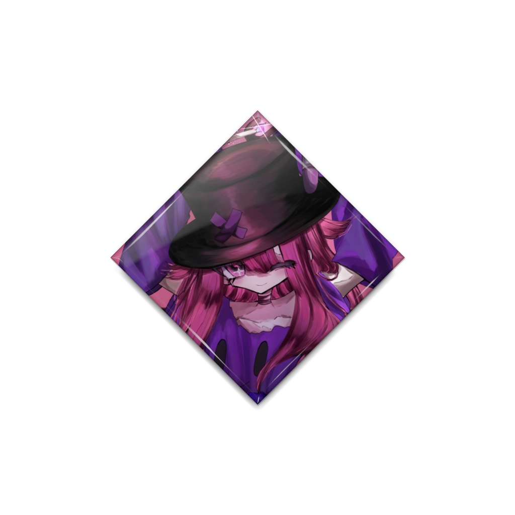 もどり・▇◇♦ ひし形缶バッジ