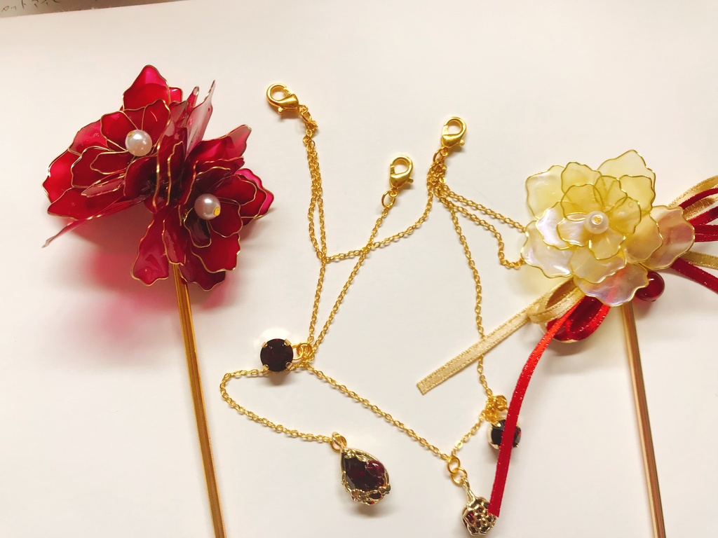 【コルダ3】東金千秋モチーフ簪&ノンホールピアス