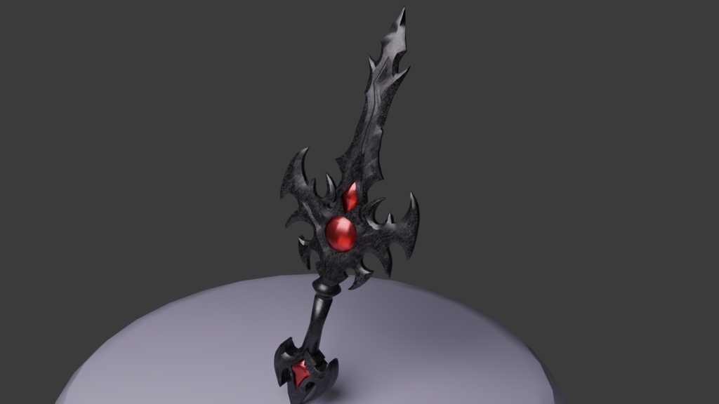 fbxモデル「黒曜石の剣」