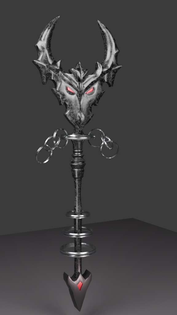 FBX・Unityパッケージ「魔王軍幹部の杖」