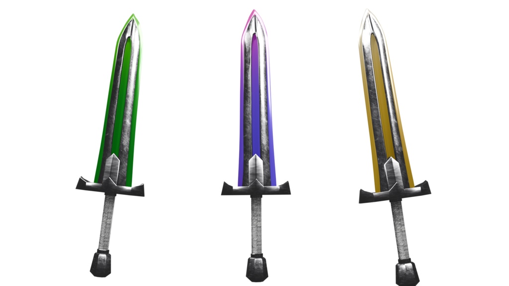 【3Dモデル/武器】【3種類セット】大剣 ヴォイド・キャリバー (Void Calibur)【VRC対応】