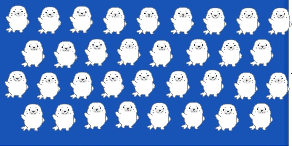 アザラシ柄のマスキングテープ