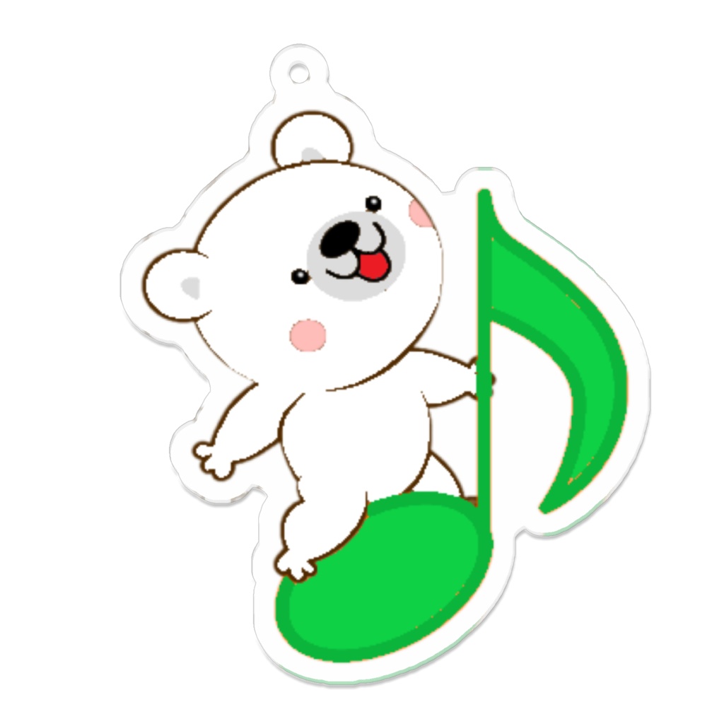 音符に乗ったくまさん