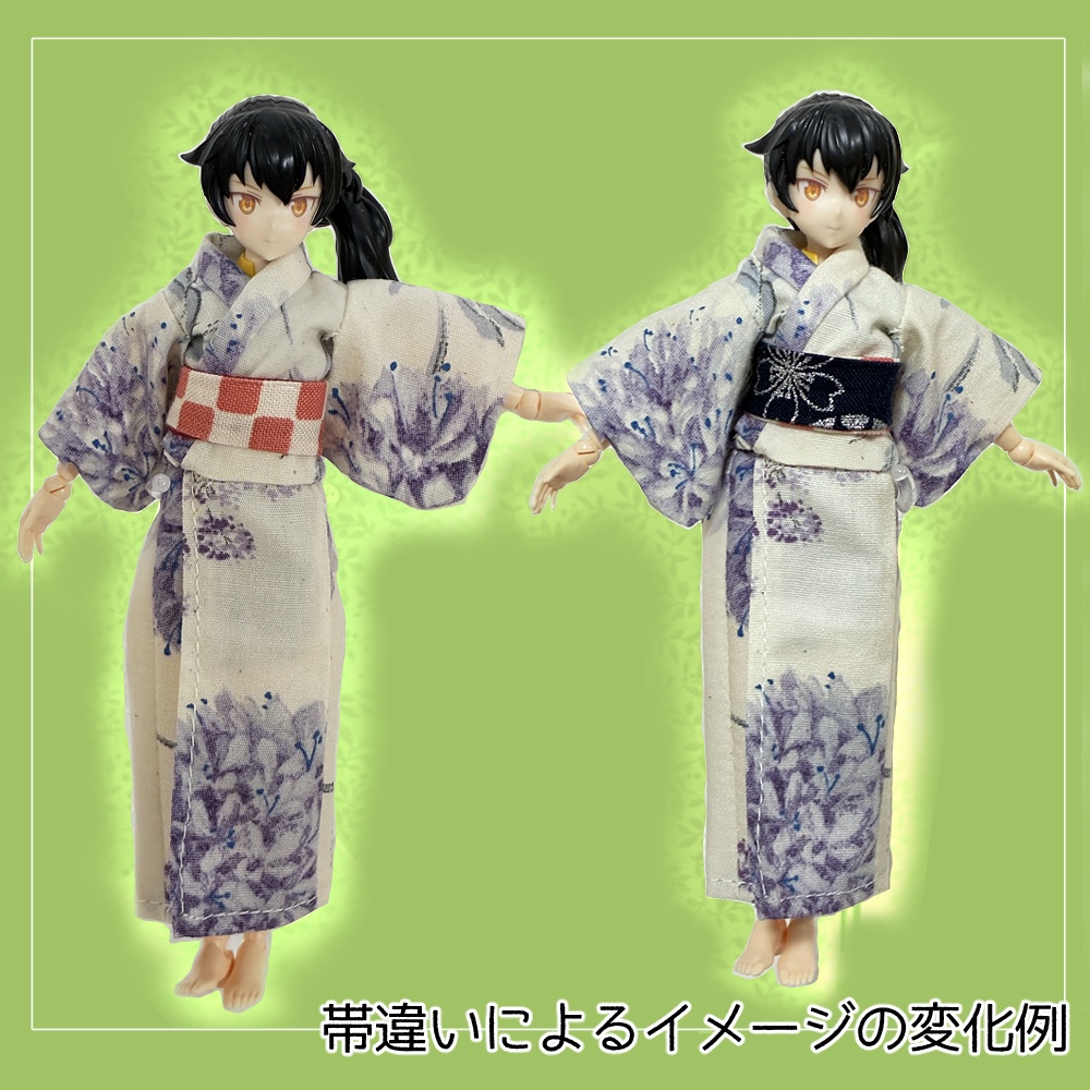 30MS用浴衣 桜吹雪柄・紫陽花柄