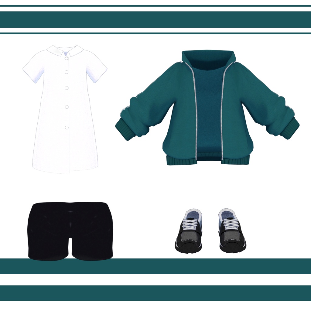 【無料配布/FREE】Simple tracksuit 【Lapwing対応】