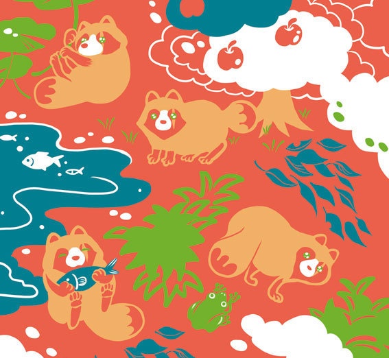 【復刻】タヌキの茂助てぬぐい