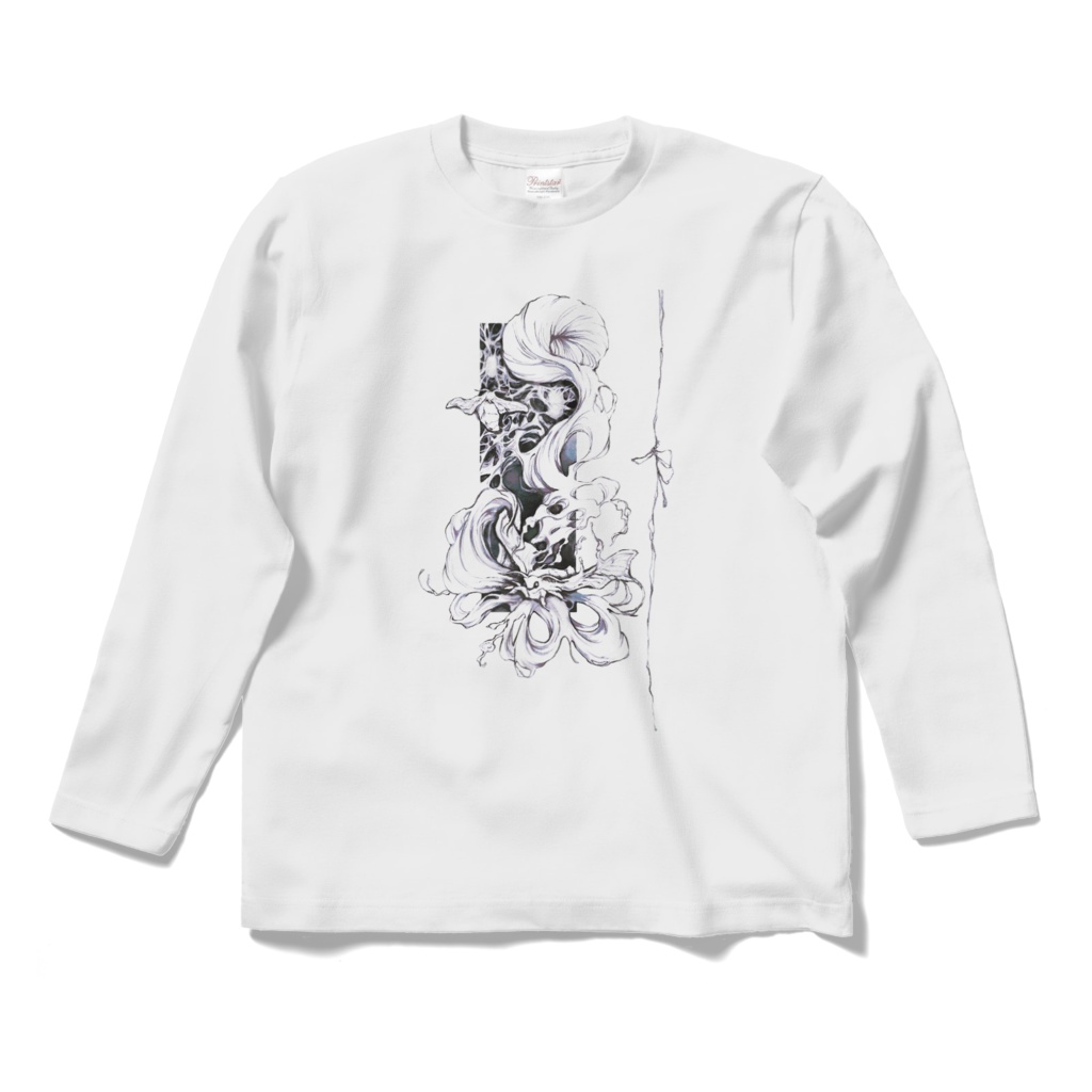 長袖シャツ 絹の華【白】