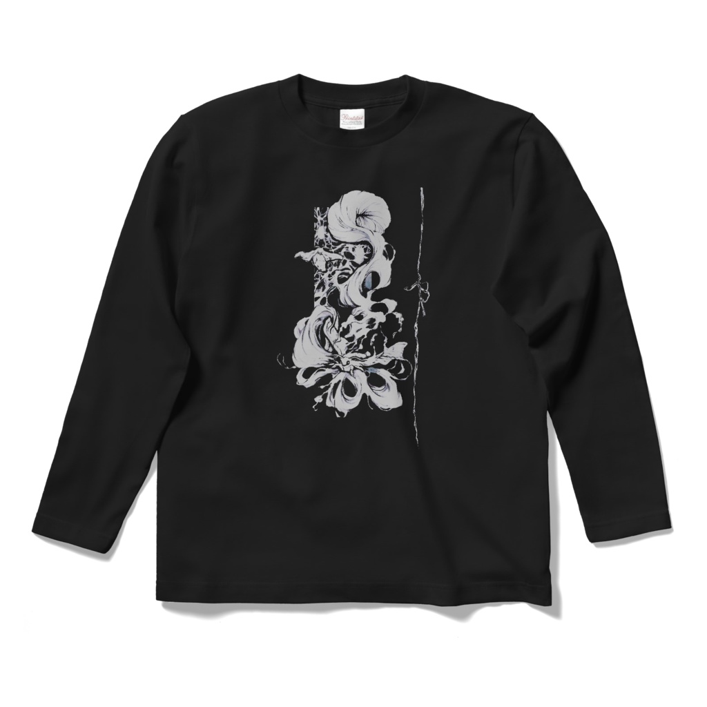 長袖シャツ 絹の華【黒】