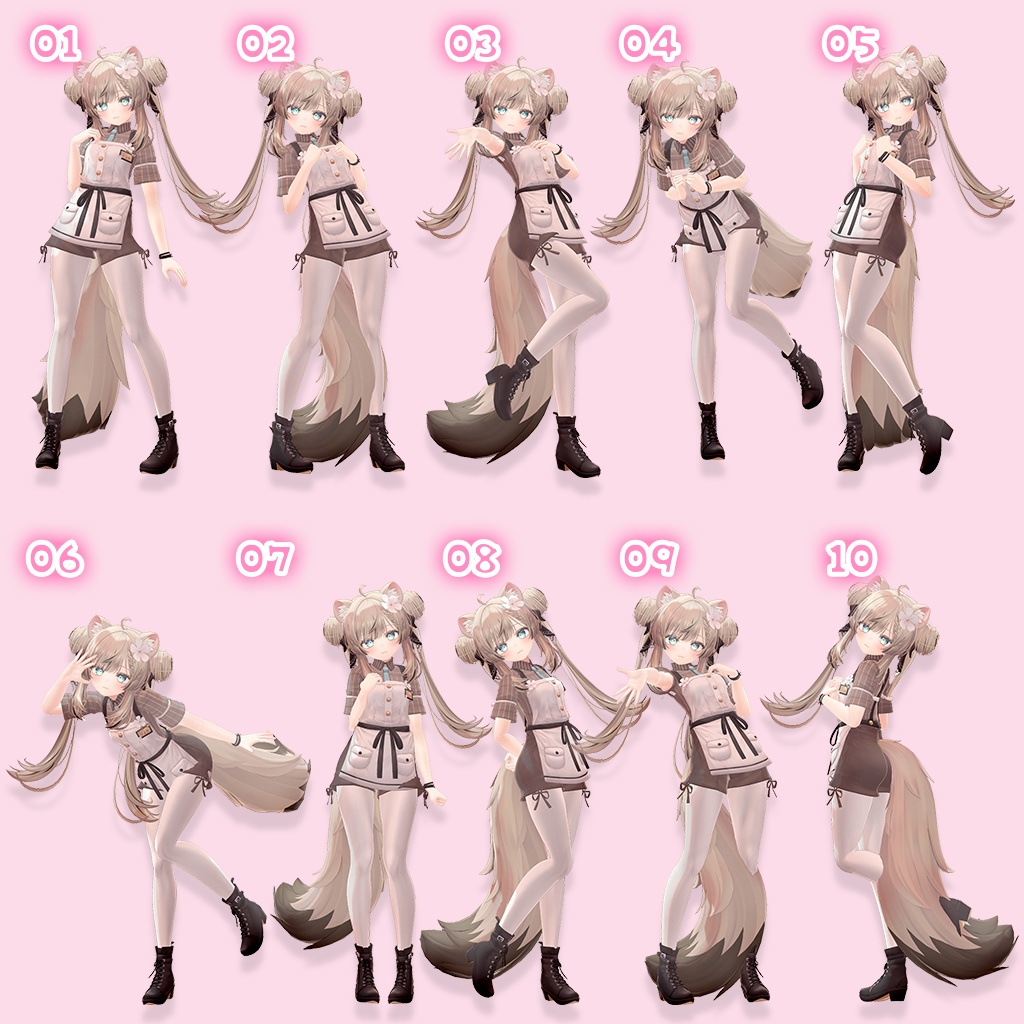 【無料 | FREE】Nizi Pose Set(10種類)
