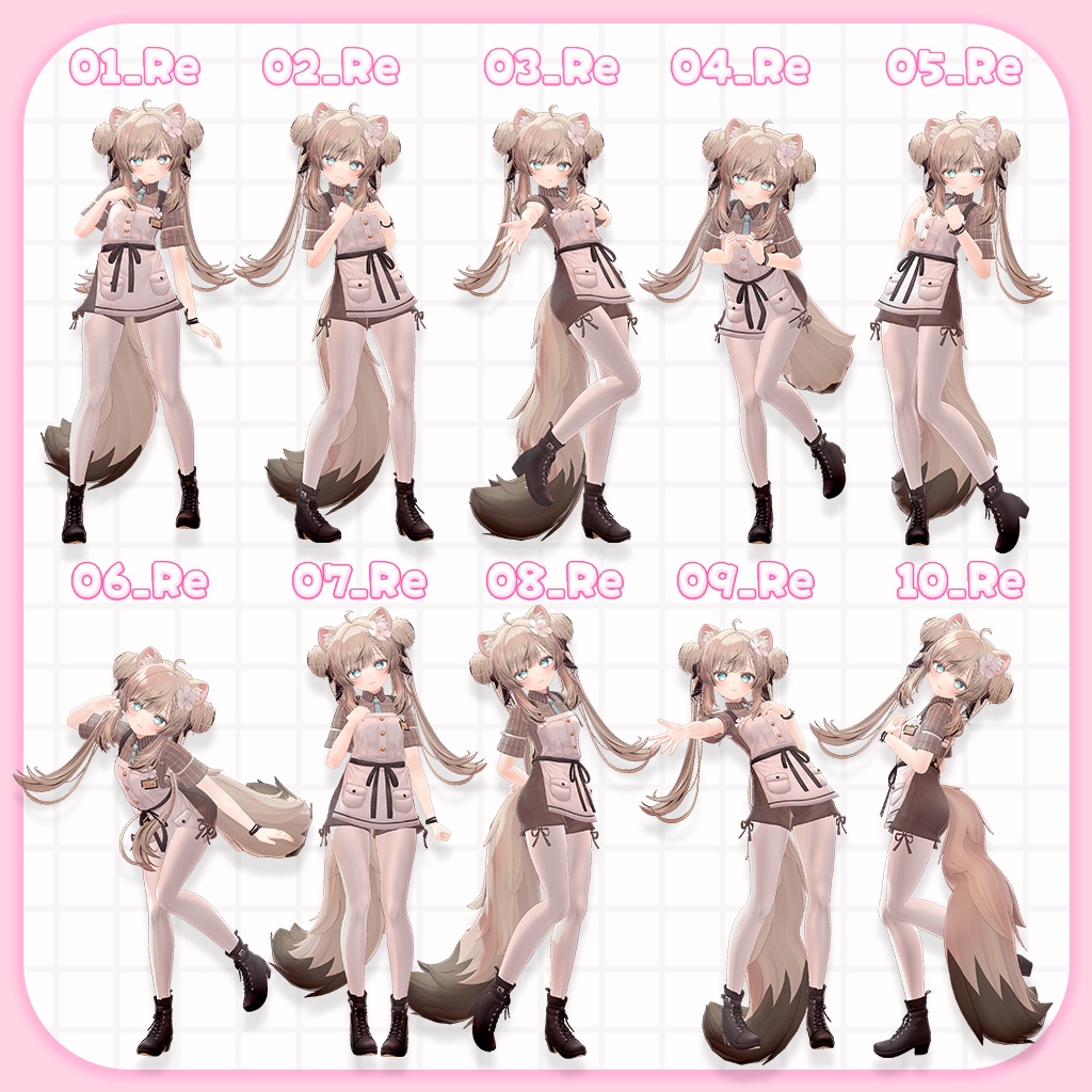 【無料 | FREE】Nizi Pose Set(10種類)